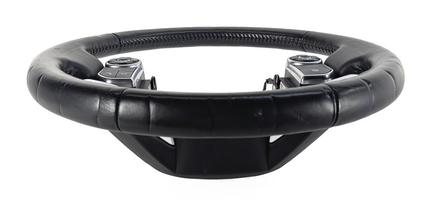 Thumbnail 3: 17-20 ROVER DISCOVERY (L462) HEATED STEERING w/SHIFT PADDLES GRAY STITCH (Black)