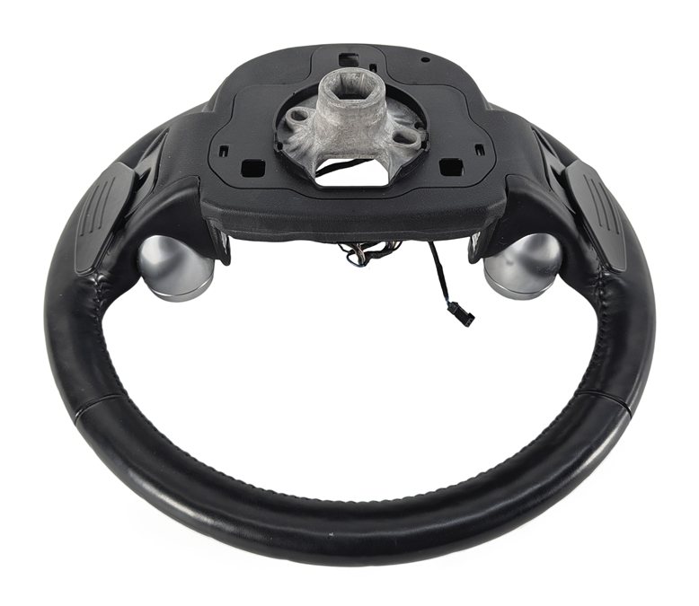 Thumbnail 6: 17-20 ROVER DISCOVERY (L462) HEATED STEERING w/SHIFT PADDLES GRAY STITCH (Black)