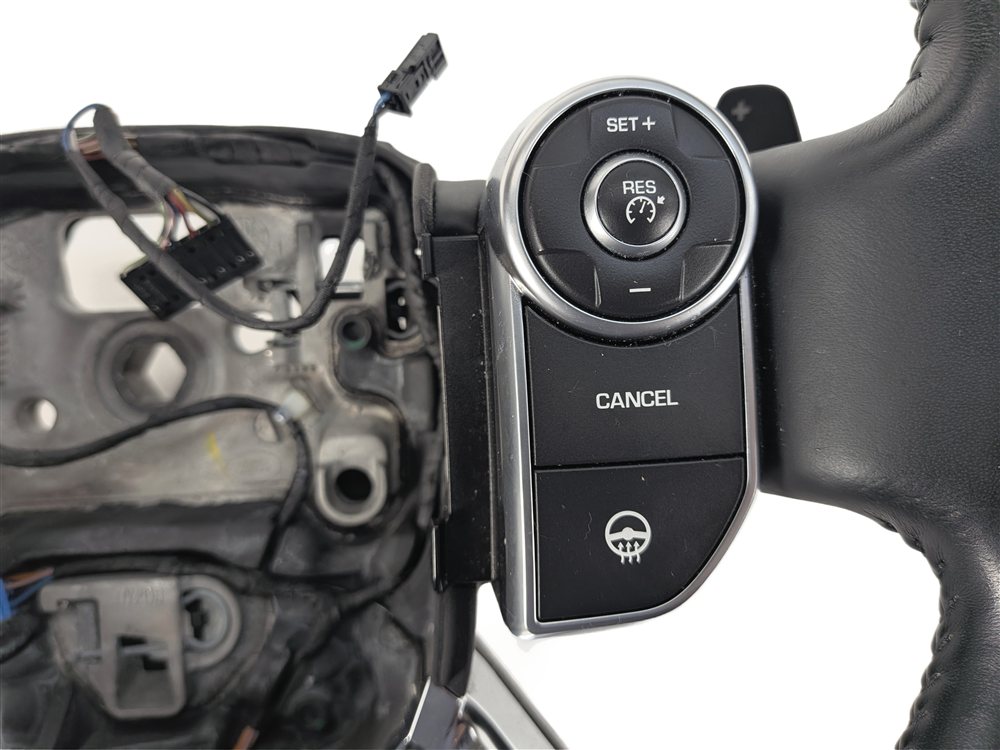 Thumbnail 8: 17-20 ROVER DISCOVERY (L462) HEATED STEERING w/SHIFT PADDLES GRAY STITCH (Black)