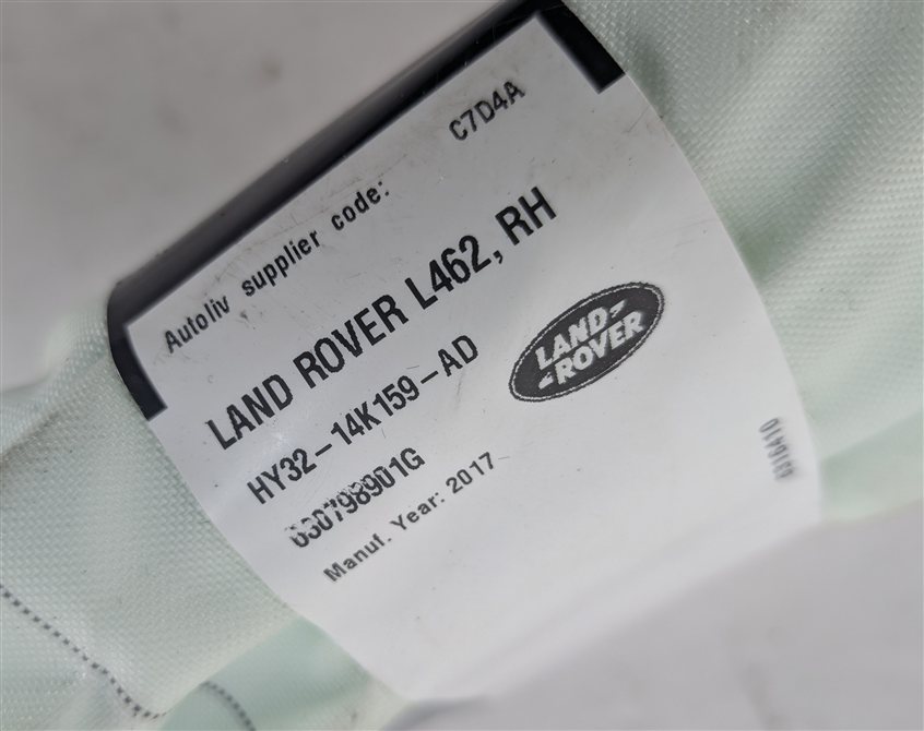 Thumbnail 4: 17-21 LAND ROVER DISCOVERY L462 FRONT RIGHT PASSENGER CURTAIN ROOF AIRBAG BAG