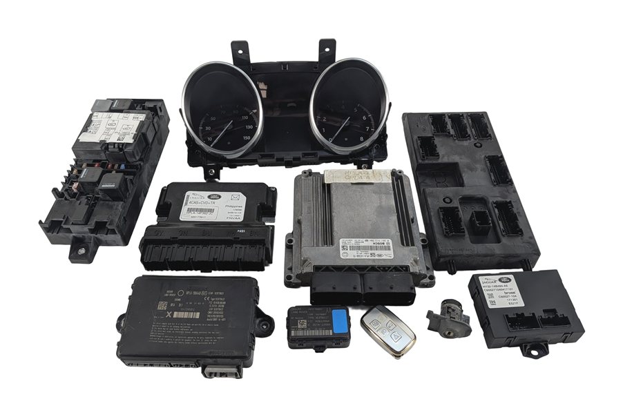 17 ROVER DISCOVERY L462 3.0L SUPER ECU ECM IGNITION IMMOBILIZER MODULE SET(112k)
