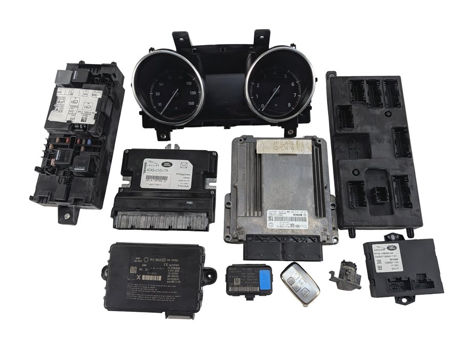 Thumbnail 3: 17 ROVER DISCOVERY L462 3.0L SUPER ECU ECM IGNITION IMMOBILIZER MODULE SET(112k)