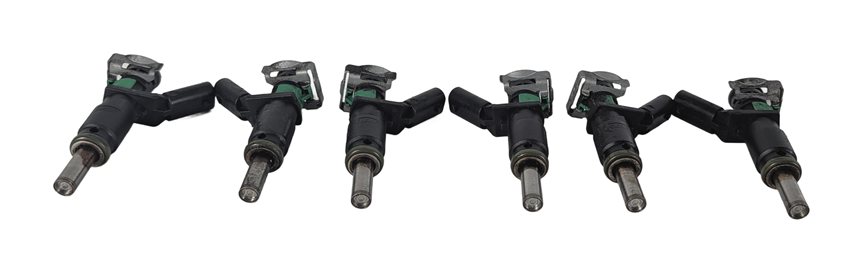 Thumbnail 2: 10-13 MERCEDES C300 C350 E350 GLK S400 (W204 W211 W221 X204) FUEL INJECTOR SET 6