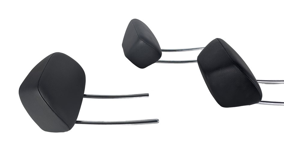 Thumbnail 4: 10-15 MERCEDES GLK CLASS (X204) REAR LEFT RIGHT & CENTER HEADREST SET 3 (Black)