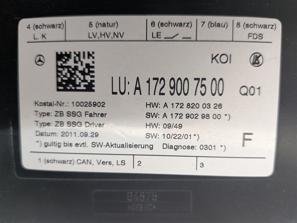 Thumbnail 6: 2012 MERCEDES GLK350 (X204) MEMORY SEAT CONTROL MODULE COMPUTER