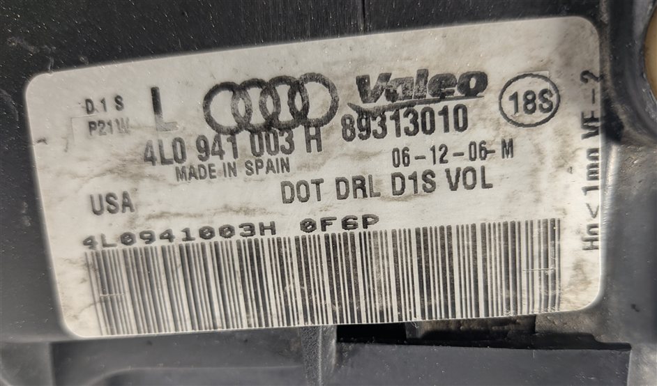 Thumbnail 11: 2007-2009 AUDI Q7 (4L) LEFT FRONT DRIVER HID XENON AFS ADAPTIVE CURVE HEADLIGHT