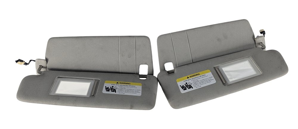 Thumbnail 2: 2007-2015 AUDI Q7 (4L) FRONT LEFT & RIGHT SUN VISOR SUNVISOR SHADE SET (Grey)