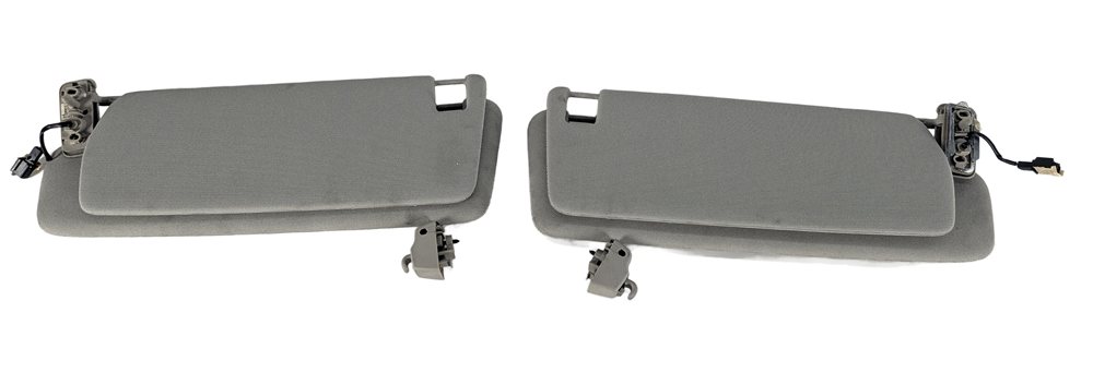 Thumbnail 3: 2007-2015 AUDI Q7 (4L) FRONT LEFT & RIGHT SUN VISOR SUNVISOR SHADE SET (Grey)