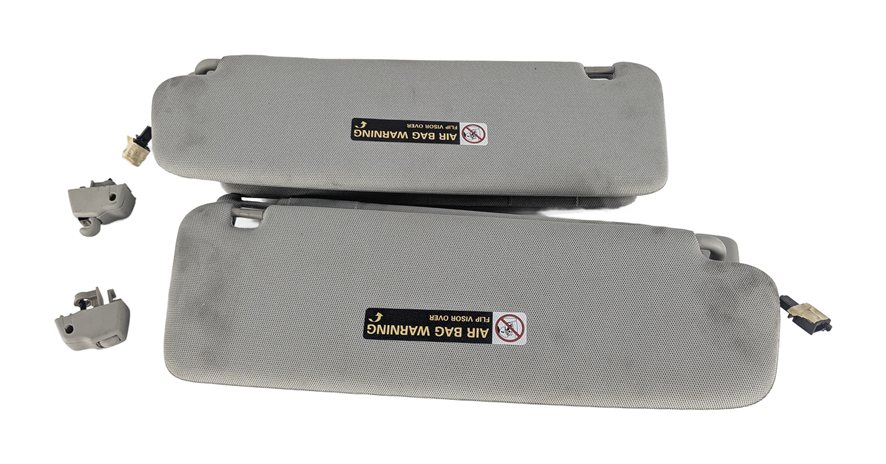 Thumbnail 4: 2007-2015 AUDI Q7 (4L) FRONT LEFT & RIGHT SUN VISOR SUNVISOR SHADE SET (Grey)