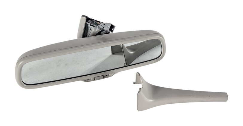 2007-2009 AUDI Q7 (4L) INTERIOR AUTODIM REARVIEW MIRROR w/ COMPASS (Grey)