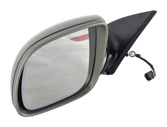 Thumbnail 2: 2007-2009 AUDI Q7 (4L) LEFT DRIVER P-FOLD BLIND SPOT MEMORY DOOR MIRROR (Green)