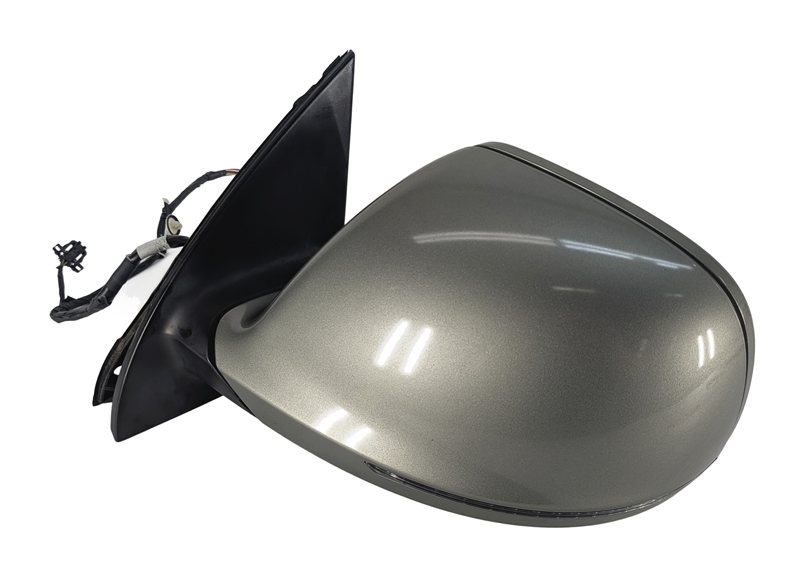 Thumbnail 4: 2007-2009 AUDI Q7 (4L) LEFT DRIVER P-FOLD BLIND SPOT MEMORY DOOR MIRROR (Green)