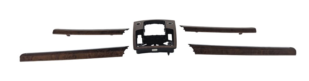 Thumbnail 2: 2007 AUDI Q7 (4L) INTERIOR CENTER CONSOLE 4 DOOR INLAY TRIM SET/5 (Walnut)
