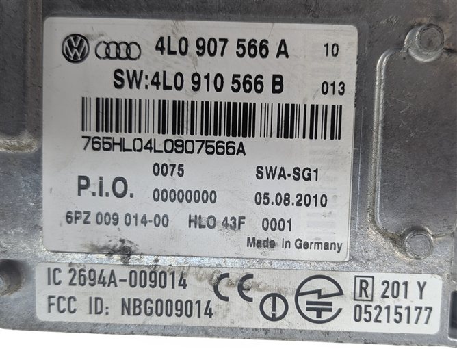 Thumbnail 5: 07-12 AUDI A8 S8 Q7 D3 4L RIGHT LANE DEPARTURE BLIND SPOT ALERT MASTER MODULE