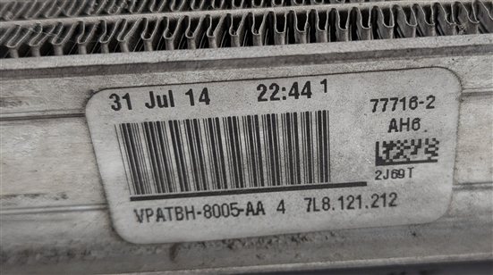 Thumbnail 7: 2011-2015 AUDI Q7 (4L) 3.0L SUPERCHARGED ENGINE LEFT OR RIGHT AUXILIARY RADIATOR