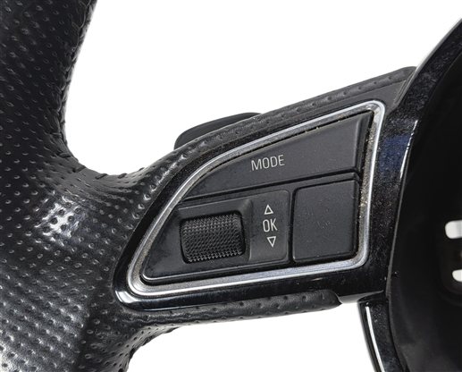 Thumbnail 7: 12-15 AUDI Q7 (4L) 3 SPOKE S-LINE STEERING WHEEL w/ SWITCHES & PADDLES (Black)