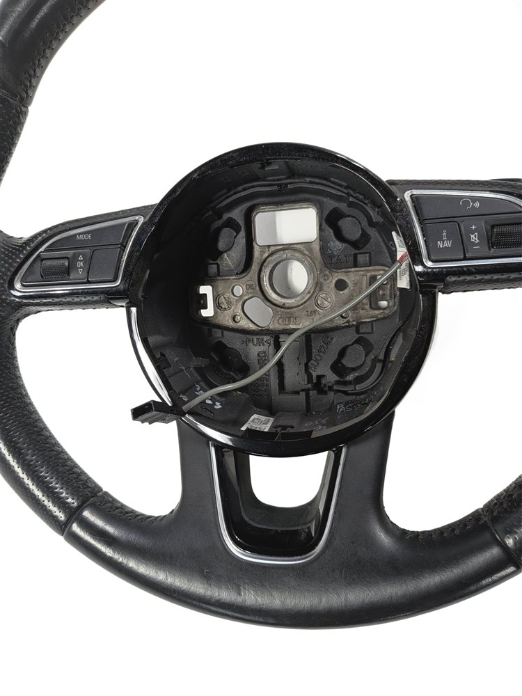 Thumbnail 8: 12-15 AUDI Q7 (4L) 3 SPOKE S-LINE STEERING WHEEL w/ SWITCHES & PADDLES (Black)