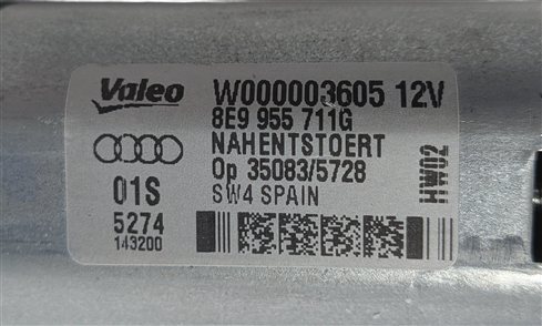 Thumbnail 4: 02-17 AUDI A3 A4 S4 SQ5 Q5 Q7 (B8 8R 4L) HATCH GATE TRUNK DOOR REAR WIPER MOTOR