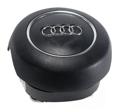 Thumbnail 1: 11-15 AUDI Q7 (4L) 3 SPOKE SPORT STEERING WHEEL SRS ROUND AIRBAG AIR BAG (Black)