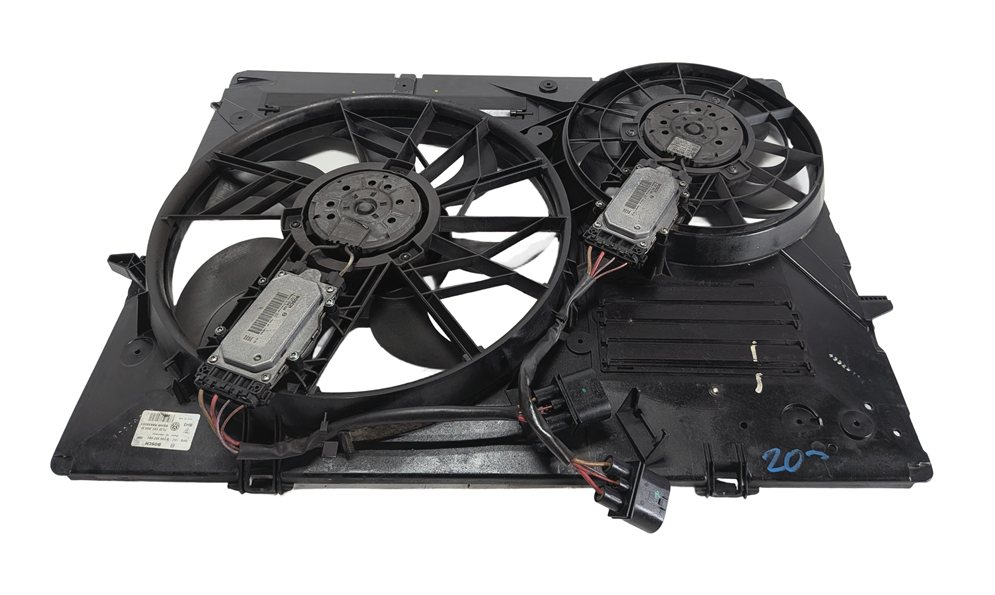 Thumbnail 2: 11-15 AUDI Q7 (4L) 3.0L ENGINE RADIATOR COOLING FAN (FOR MODELS w/ HITCH OPTION)