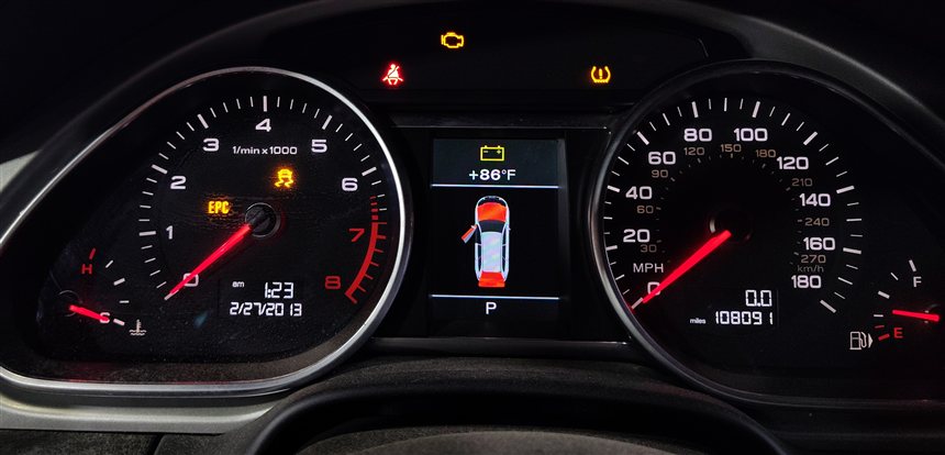 Thumbnail 2: 2013-2015 AUDI Q7 (4L) SPEEDOMETER INSTRUMENT GAUGE CLUSTER (MPH / USA) (108k)