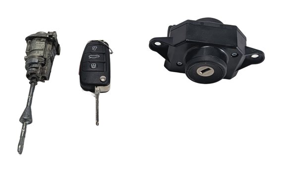2015 AUDI Q7 (4L) IGNITION STARTER SWITCH DOOR LOCK CYLINDER w/KEY
