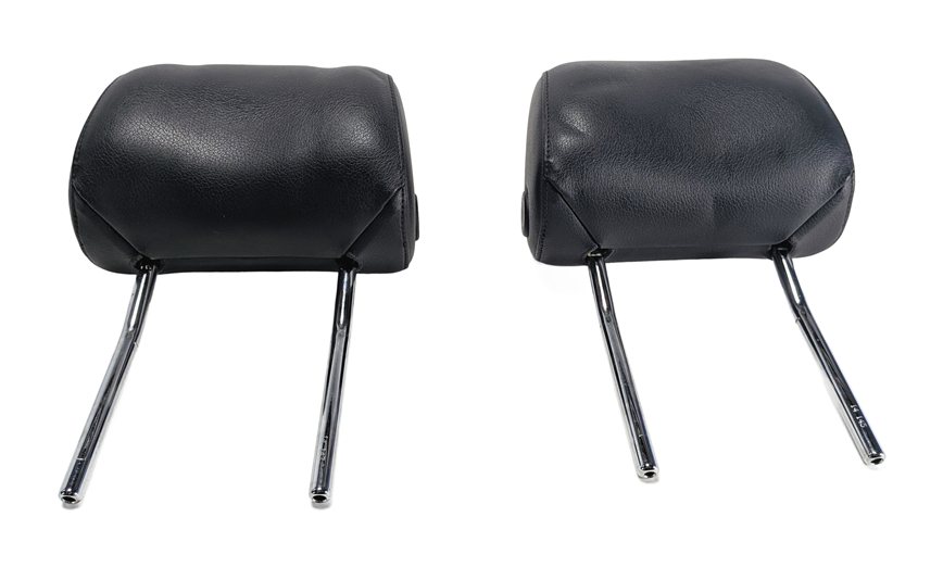 08-15 AUDI A3 A6 Q7 S6 (8P C7 4L) FRONT LEFT & RIGHT SEAT HEADREST SET-2 (Black)
