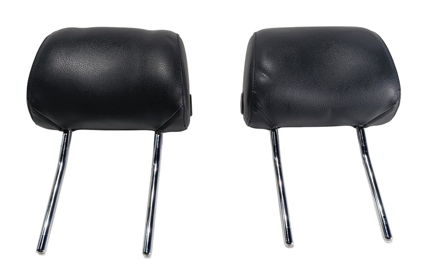 Thumbnail 2: 08-15 AUDI A3 A6 Q7 S6 (8P C7 4L) FRONT LEFT & RIGHT SEAT HEADREST SET-2 (Black)