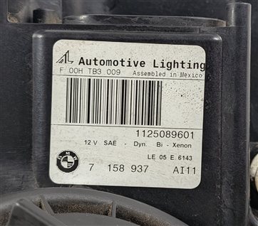 Thumbnail 8: 07-11 BMW X5 (E70) LEFT DRIVER XENON HID ADAPTIVE DYNAMIC HEADLIGHT LIGHT LAMP