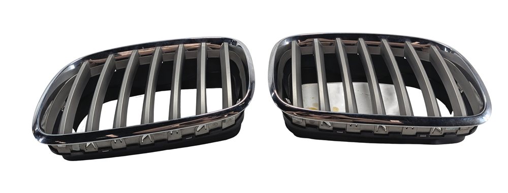 07-14 BMW X5 X5M X6 X6M (E70 E71) FRONT LEFT & RIGHT HOOD GRILLE SET (TITANIUM)