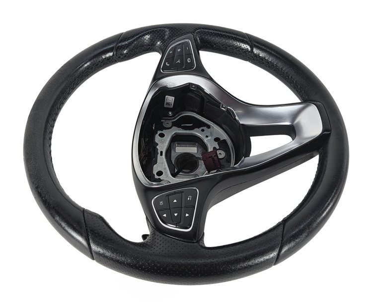 Thumbnail 10: 15-17 MERCEDES GLA250 GLA45 X156 SPORT LEATHER STEERING WHEEL w/PADDLES (Black)