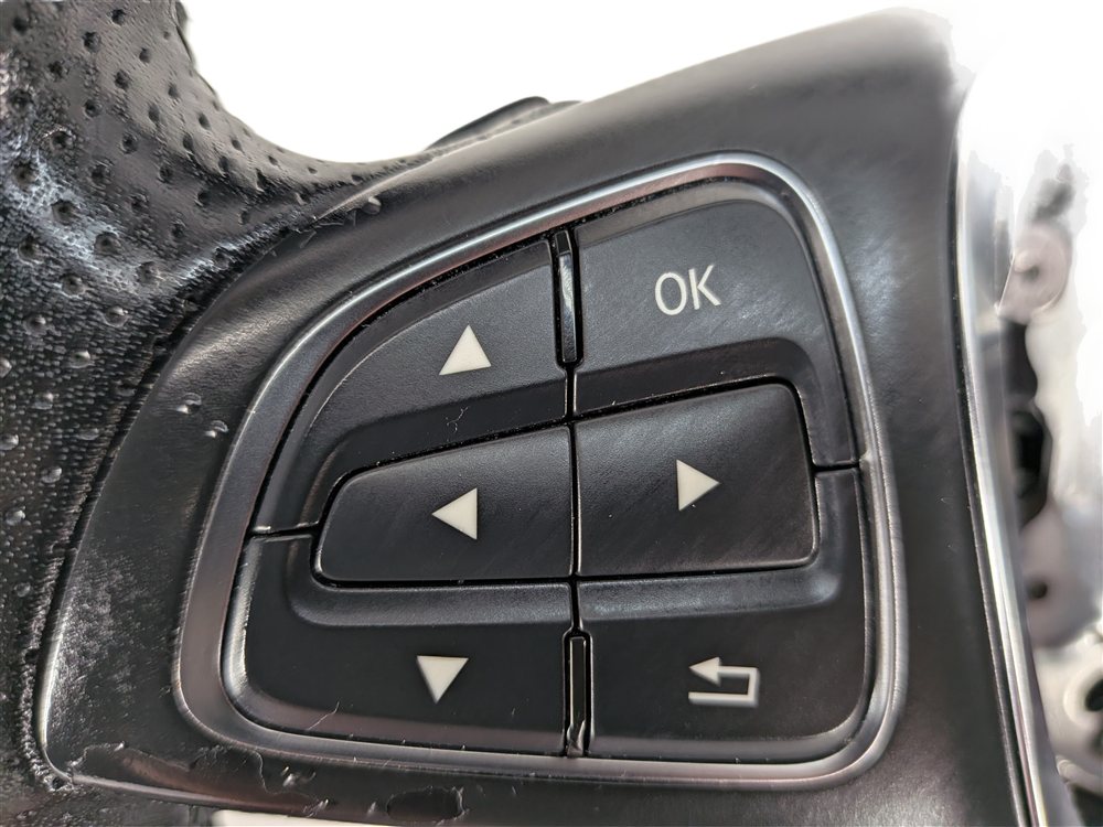 Thumbnail 13: 15-17 MERCEDES GLA250 GLA45 X156 SPORT LEATHER STEERING WHEEL w/PADDLES (Black)