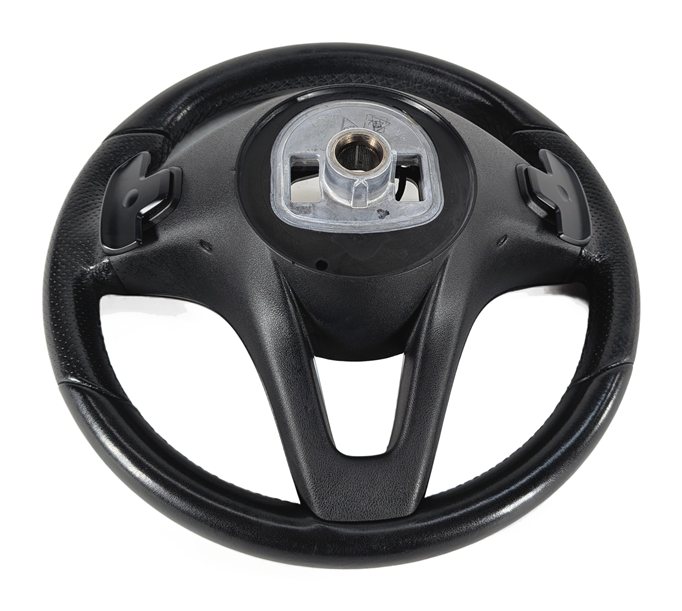 Thumbnail 15: 15-17 MERCEDES GLA250 GLA45 X156 SPORT LEATHER STEERING WHEEL w/PADDLES (Black)