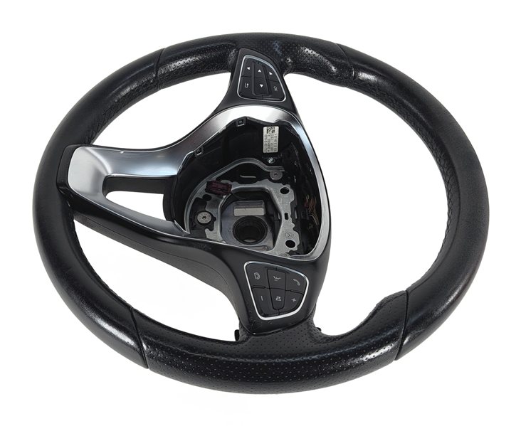 Thumbnail 4: 15-17 MERCEDES GLA250 GLA45 X156 SPORT LEATHER STEERING WHEEL w/PADDLES (Black)