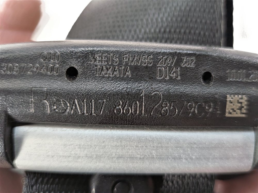 Thumbnail 11: 2014-2020 MERCEDES CLA45 CLA250 (C117) FRONT RIGHT SEATBELT RETRACTOR (BLACK)
