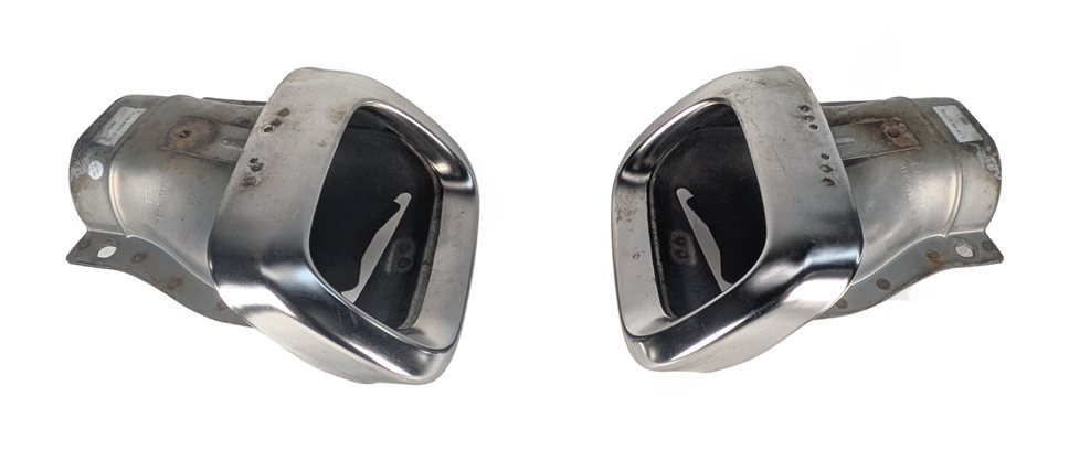 Thumbnail 3: 15-20 MERCEDES GLA250 X156 AMG PACKAGE REAR CHROME EXHAUST TIP FINISHER SET/2