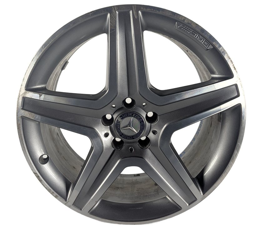 2015-2020 MERCEDES GLA250 (X156) 19X8 AMG 5 SPOKE WHEEL MACHINED SILVER ET43.5