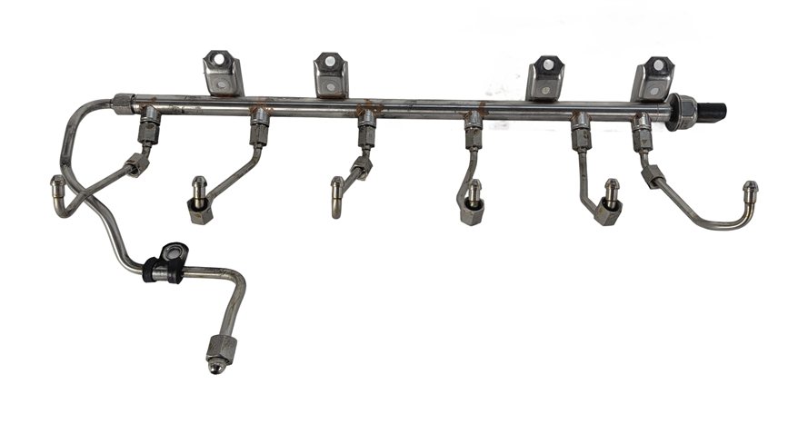 Thumbnail 1: 08 BMW 335I (E90) 3.0L (N54) ENGINE HIGH PRESSURE FUEL RAIL w/SENSOR LINES