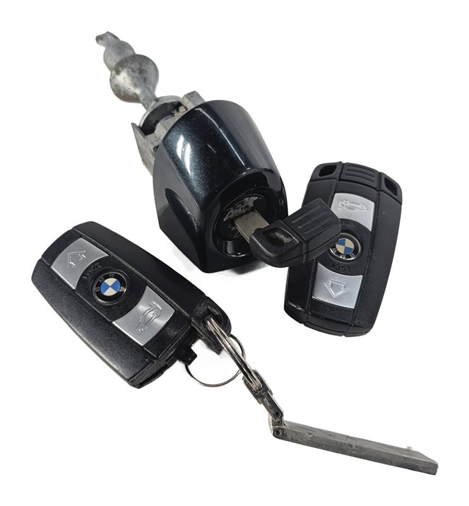 Thumbnail 3: 07-08 BMW 135I 335I 535I 3.0L (N54) DME ECU COMPUTER CAS KEY IGNITION LOCK SET