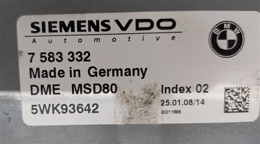 Thumbnail 9: 07-08 BMW 135I 335I 535I 3.0L (N54) DME ECU COMPUTER CAS KEY IGNITION LOCK SET