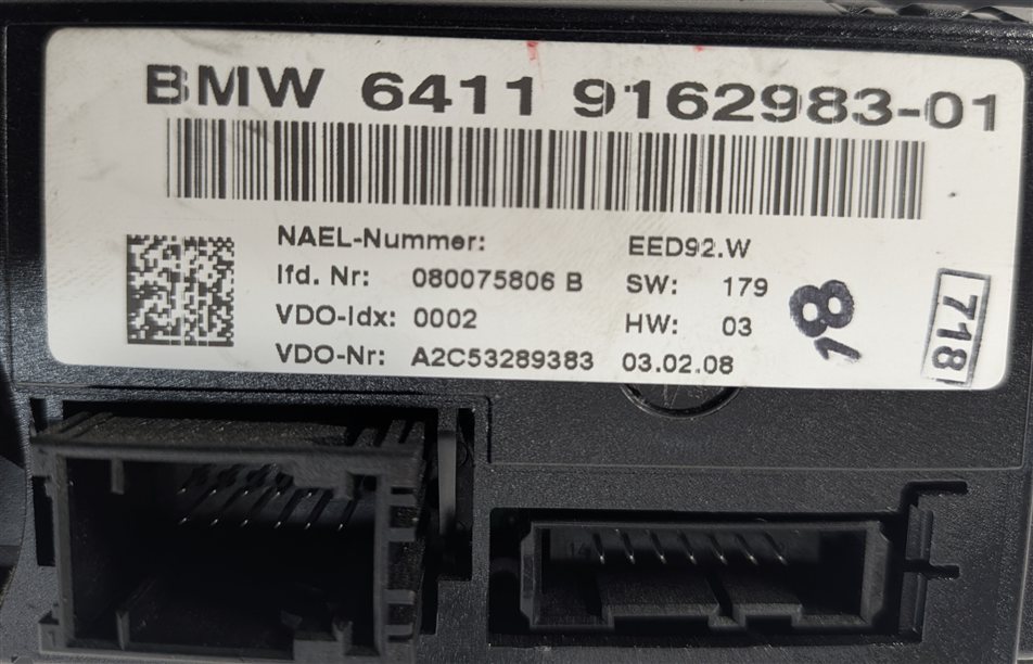 Thumbnail 4: 07-09 BMW 1 3 SERIES M3 (E82 E90) AUTOMATIC HEATER AC CLIMATE CONTROL PANEL