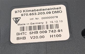 Thumbnail 10: 2010-2013 PORSCHE PANAMERA (970 G1) FRONT 4-ZONE HEATER AC CLIMATE CONTROL UNIT