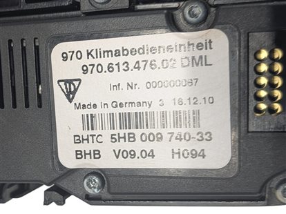 Thumbnail 11: 2010-2013 PORSCHE PANAMERA (970 G1) FRONT 4-ZONE HEATER AC CLIMATE CONTROL UNIT