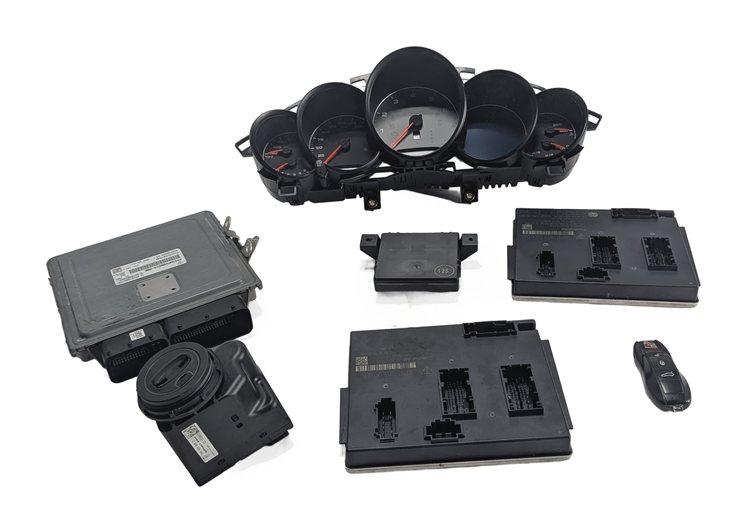 2010-2015 PORSCHE PANAMERA (970 G1) 4.8L M48.20 ECM CLUSTER GATEWAY BCM KEY SET