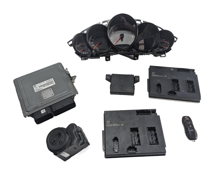Thumbnail 3: 2010-2015 PORSCHE PANAMERA (970 G1) 4.8L M48.20 ECM CLUSTER GATEWAY BCM KEY SET