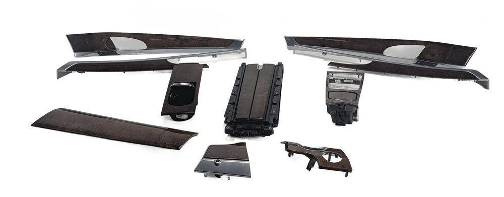2011 PORSCHE PANAMERA (970) INTERIOR DOOR DASH CONSOLE TRIM SET (Burr Walnut)