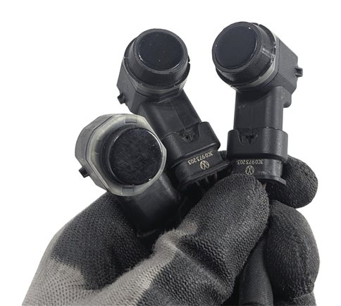 Thumbnail 3: 2011 PORSCHE PANAMERA (970) FRONT PARK ASSIST PDC SENSOR SET w/ HARNESS (Black)