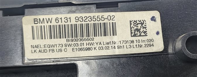 Thumbnail 8: 12-14 BMW 320i 328i 335i 428i 435i (F30 F32) CLIMATE TEMPERATURE CONTROL PANEL