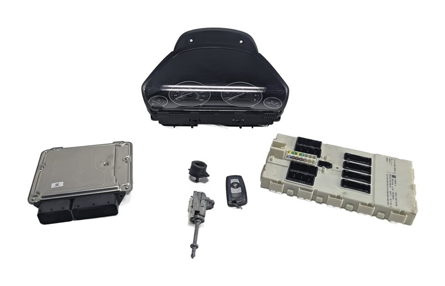 14-17 BMW 328i X3 (F25 F30) 2.0L N47T DIESEL ECM DME IMMOBILIZER MODULE KEY SET