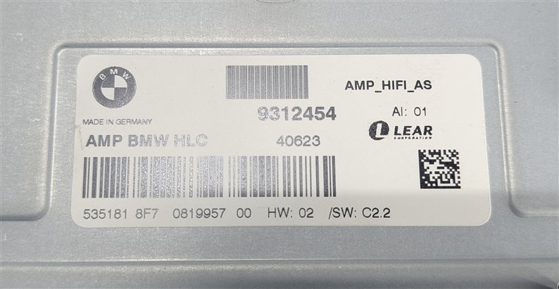 Thumbnail 5: 2012-2015 BMW 320i 328i 335i M3 (F30) SEDAN RADIO STEREO AUDIO AMP AMPLIFIER